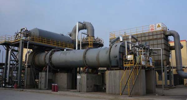 Horno rotatorio de carbonización de biomasa