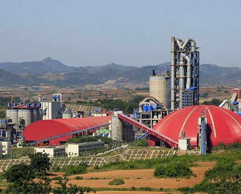 New dry process cement production line plant